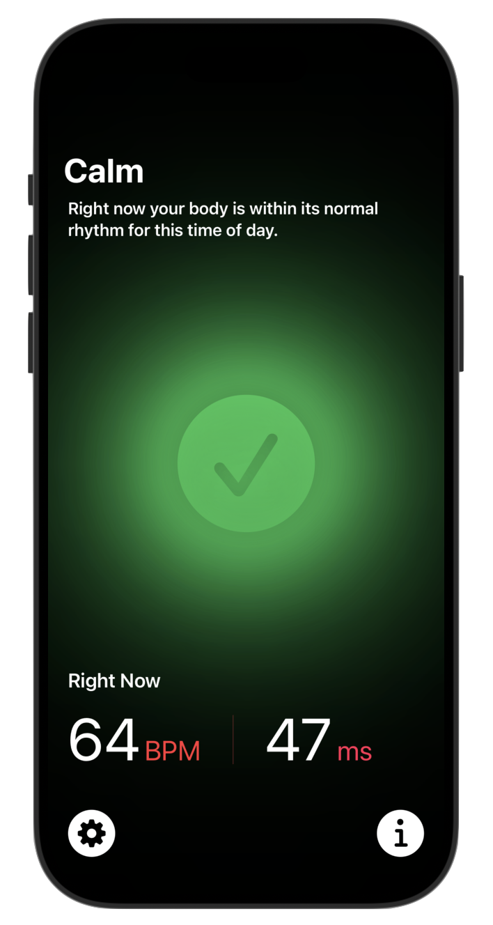 Neuroeasee Main App Interface showing real-time body awareness dashboard
